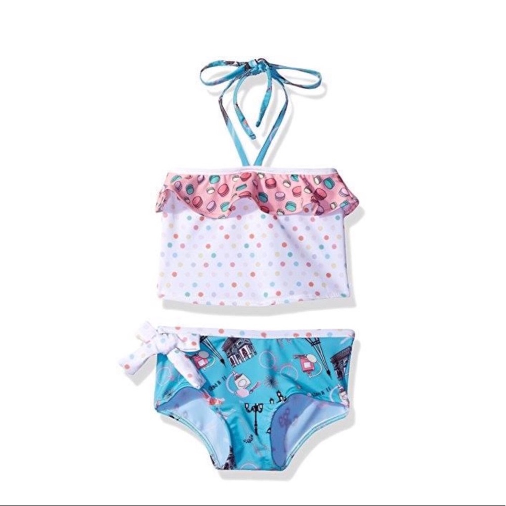 JTP 2-Piece Girls’ Tankini Parisian Twins 2T NWT